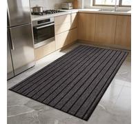 GUOLIXIA Tapis de Porte 70 x 95 cm Interieur et Extérieur Antidérapant Absorbant Tapis de Sol Antidérapant Dos en TPE Durable et pour Porte, Jardin, Cour, Gris