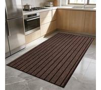 GUOLIXIA Tapis de Porte 95 x 120 cm Interieur et Extérieur Antidérapant Absorbant Tapis de Sol Antidérapant Dos en TPE Durable et pour Porte, Jardin, Cour, Brun