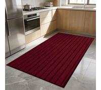 GUOLIXIA Tapis de Porte 95 x 120 cm Interieur et Extérieur Antidérapant Absorbant Tapis de Sol Antidérapant Dos en TPE Durable et pour Porte, Jardin, Cour, Rouge
