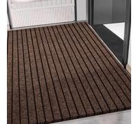 GUOLIXIA Tapis de Porte Paillasson 70 x 95 cm Interieur et Extérieur Antidérapant Absorbant Tapis de Sol Antidérapant Lavable en Machine Chambre, Cuisine, Couloir, Brun