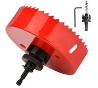 GUOQEE Scie-cloche en acier rapide HSS bi-métal pour bois, contreplaqué, PVC, cloison sèche et tôle - 130 mm
