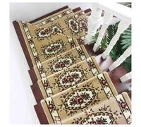 GUOXIAD 1PC Stairs Floor Mats, Non-Slip Thickened Stair Tread Mats, Solid Wood Stair Pads with Folded Edges, Glue-Free Self Adhesive Stair Mats Easy Clean(#6,65x24+3 cm)