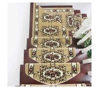 GUOXIAD 1PC Stairs Floor Mats, Non-Slip Thickened Stair Tread Mats, Solid Wood Stair Pads with Folded Edges, Glue-Free Self Adhesive Stair Mats Easy Clean(#5,65x24+3 cm)