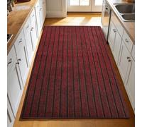 GUOZHEN Paillasson D'Intérieur 95 x 120 cm Interieur et Extérieur Antidérapant Absorbant Tapis D’Entrée Imperméable Lavable Facile à Nettoyer Chambre, Cuisine, Couloir, Rouge