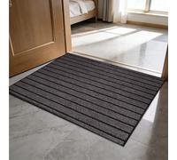 GUOZHEN Paillasson Interieur Entree 95 x 120 cm Douces Absorbantes Paillasson pour L'Intérieur et L'Extérieur Facile à Nettoyer pour Porte, Jardin, Cour, Gris
