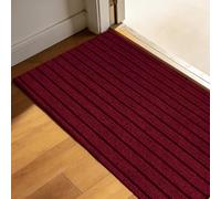 GUOZHEN Tapis Anti Salissures 95 x 120 cm Antidérapant Entretien Simple Tapis de Propreté Dos en TPE Durable et Antidérapant pour Porte, Jardin, Cour, Rouge