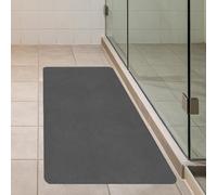 GUOZHEN Tapis de Bain 50 x 75 cm Super Absorbant Tapis de Baignoire Antidérapant Décoratif Lavabl pour La Salle de Bain, Douche, Baignoire Ou comme, Gris Foncé