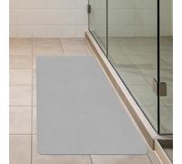 GUOZHEN Tapis de Bain 50 x 75 cm Super Absorbant Tapis de Baignoire Antidérapant Décoratif Lavabl pour La Salle de Bain, Douche, Baignoire Ou comme, Gris Clair