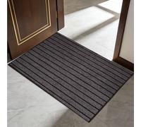 GUOZHEN Tapis de Porte Paillasson 50 x 75 cm pour Une Entrée Propre Paillasson de Porte Antidérapante et Entretien Facile Dos en TPE Durable et Antidérapant pour Entrée et Patio, Gris