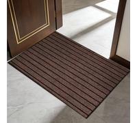 GUOZHEN Tapis de Porte Paillasson 95 x 120 cm pour Une Entrée Propre Paillasson de Porte Antidérapante et Entretien Facile Dos en TPE Durable et Antidérapant pour Entrée et Patio, Brun