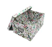 GUOZI Décoratif Boîte de Rangement en Carton avec Couvercle - Boîte de Stockage de Fichiers Pliable - 34 x 24.5 x 14.5cm (Papillon)