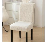 GUOZIF Housse de Chaise épaisse en Polaire, 4 pièces, Housse Universelle de Chaise de Salle à Manger, de Tabouret, de Maison, Automne et Hiver