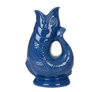 Gurgly Iconique Bleu Azur Glug Jug Grand 28 cm 1,4 L - Pichet à Eau de Poisson, Vase à Poisson Décoratif, Ornement, Carafe