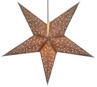 GURU SHOP Étoile Pliable de L`Avent en Papier Illuminé, Poinsettia 60 cm - Tantale Marron, Étoiles en Papier - Unicolores
