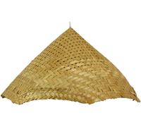 Guru-Shop Lampe de Plafond/Plafonnier, Fabriqué à la Main à Bali en Matériau Naturel, le Bambou - Modèle de Rizière, Lerotin, 20x41x38 cm, Lampes Suspendues en Matériaux Naturels