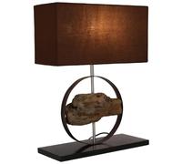 GURU SHOP Lampe de table/lampe de bureau, faite à la main, en matériau naturel, modèle Milo, 47 x 35 x 15 cm