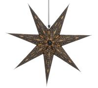 GURU SHOP Luminea Luminea Étoile de l'Avent pliable en papier Noir 60 cm