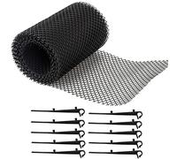 Gusengo 8 Mètres Grillage Gouttiere [Inclus 10 Crochets + 1 Grille 8m X 18cm] Protège Goutiere Protege Toiture, Protection Contre Feuille Grillages De Protection pour Gouttière