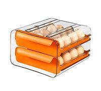 Gusengo Boite A Oeufs En Plastique, Boîte Rangement D'oeufs, À Transparente, Tiroir , Porte-oeufs, De Stockage D'oeufs Ménage, 32 Compartiments Pour Le Orange