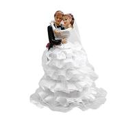 Gusengo Figurine 3D Couple pour Gâteau Mariage - Jeunes Mariés Topper Romantique en Résine - Artisanat Décoration