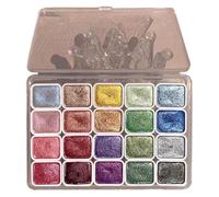 GUSHE Caedrea Kolorful - Powder Mineral Pearl Pigment Art Watercolor, Mini Forestry Shifting Watercolor Painting Set, 20 Color Shifting Watercolor Paint Set, Pearl Watercolor Paints for Beginners (B)