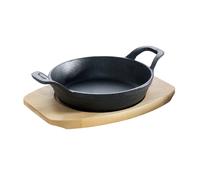 All'Grill ALL'GRILL Mini-poêle en fonte avec manche et dessous de plat 18cm noir
