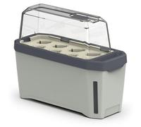 Gusta Garden HARRY HERBS jardinière auto-arrosante avec couvercle gris clair, dimensions 35,8 × 15 × 16 cm