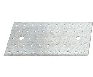 Gustav Alberts Plaque perforée EN 14545:2009-2 200x100mm Acier brut galvanisé sendzimir - 332020