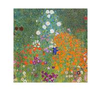 Gustav Klimt - Poster de jardin de fleurs pour chambre - Esthétique - Impression sur toile - Sans cadre - 40 x 40 cm