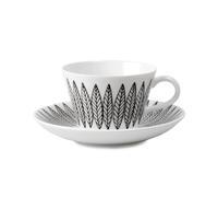 Gustavsbergs Porslinsfabrik Ensemble tasse à café Svart Salix cône Tasse à café + soucoupe