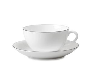 Gustavsbergs Porslinsfabrik Ensemble tasse à thé Nature rond Tasse à thé + soucoupe