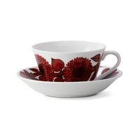 Gustavsbergs Porslinsfabrik Ensemble tasse à thé Röd Aster Tasse à thé + soucoupe