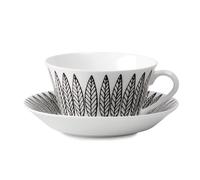 Gustavsbergs Porslinsfabrik Ensemble tasse à thé Svart Salix cône Tasse à thé + soucoupe