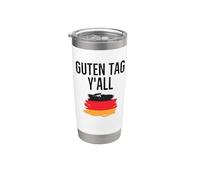 Guten Tag Y'all Oktoberfest Costume drôle Drapeau allemand Gobelet isotherme en acier inoxydable double paroi