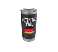 Guten Tag Y'all Oktoberfest Costume drôle Drapeau allemand Gobelet isotherme en acier inoxydable double paroi