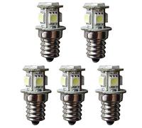 GutReise E12 8 LED Ampoules à Vis Lampes Lumières, 5 pcs DC E12 18V Blanc chaud Bateau Miniature Microscope instrument lampes lumière (18V, Blanc chaud)