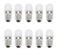 GutReise Lot de 10 ampoules LED E10 3V Blanc chaud AC/DC E10 0,5 W 65 lm (3 V, blanc chaud)