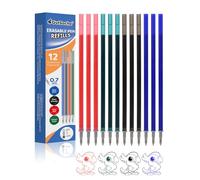 GutSache Lot de 12 recharges effaçables pour Legami, encre thermo-sensible, encre effaçable, recharges de stylo gel effaçables, idéales pour le bureau, l'école, les créatifs
