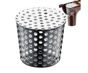 Gutter Downspout Guard, Stainless Mesh Strainer Insert, 3.54 inches Flexible Fit & Blocks Yard, Metal Pipe Screen for Shed Roof Runoff, Leaf Stopper Landscaping Rain Channel Cover