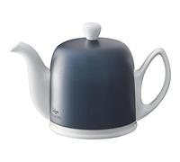 Guy Degrenne Salam Minérale Théière 4 Tasses Corps Blanc Cloche Cobalt | Théière 4 tasses (70 n porcelaine blanche, cloche cobalt en acier doublée de feutrine, résiste aux chocs et aux taches
