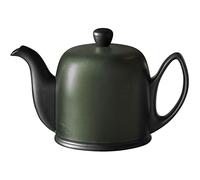Guy Degrenne Salam Minérale Théière 4 Tasses Corps Noir Cloche Émeraude | Théière 4 tasses (70 n porcelaine noire, cloche émeraude en acier doublée de feutrine, résiste aux chocs et aux taches