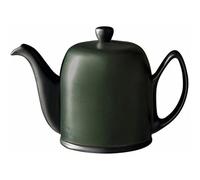 Guy Degrenne Salam Minérale Théière 6 Tasses Corps Noir Cloche Émeraude | Théière 6 tasses (100 n porcelaine noire, cloche émeraude en acier doublée de feutrine, résiste aux chocs et aux taches