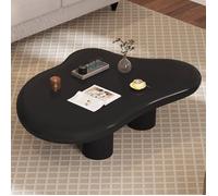 Guyii Table Basse Cloud, Salon Central Minimaliste Table Basse irrégulière à Quatre Pieds (Noir 91cm)