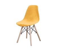 GUYIRT Housse Chaise Lot De 2 4 6, Velours Housse De Chaise Scandinave Antidérapant Lavable Housse pour Chaise De Salle à Manger Scandinave-Or-2 pièces