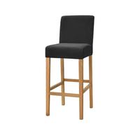 GUYIRT Housse De Tabouret De Bar pour Tabouret à Hauteur De Comptoir, Housses De Chaises en Velours à Hauteur De Comptoir pour Cuisine Salle à Manger Meubles De Café-Noir-2 pièces