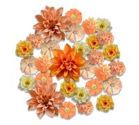 Guyode 40 Pieces Fausse Fleur, Série Jaun Fleurs Artificielles Deco | Multicolore Fleurs Mini Fleur Decoration, Tete de Fleur Artificielle pour Bricolage Scrapbooking Mariage