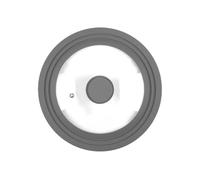 GUYTRM Couvercle de casserole rond universel for casseroles, poêles, ustensiles de cuisine, couvercle en verre trempé for poêles avec bord en silicone, couvercle de remplacement for poêle à frire ling