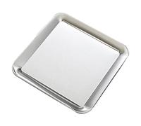 Guzziker Plateau de service carré pour barbecue, plateau en acier ino (L) | Plateau carré en acier inoxydable pour les rassemblements, mariages, banquets et fêtes