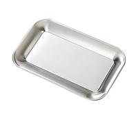 Guzziker Plateau de service carré pour barbecue, plateau en acier ino (S) | Plateau carré en acier inoxydable pour les rassemblements, mariages, banquets et fêtes