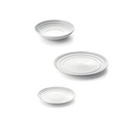 Guzzini 29970011 Set D'ASSIETTES pour 6 Personnes 'GOCCE', Porcelain, Bianco